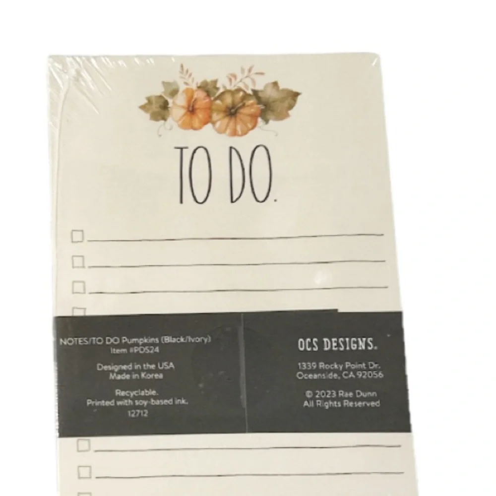 NEW Rae Dunn 🍁NOTES/TO DO🍁 Notepad Set/2